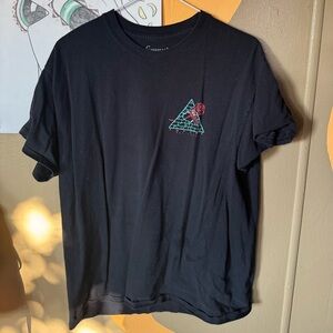 Empyre Black Tee with Geometric Rose Design